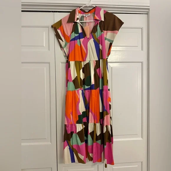 NWT Crosby by Mollie Burch Watson Dress in Shape Shifter from Monkees Sz Small S - Picture 3 of 4